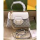 Replicas Gucci Horsebit 1955 Mini Bolso 703848 Crema Baratos España