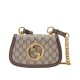 Replicas Gucci Blondie Mini Bolso De Hombro 724645 Café Oscuro Baratos España