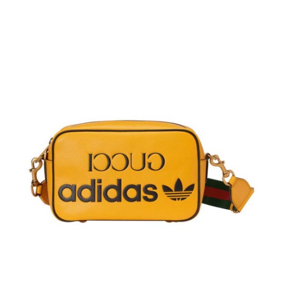 Replicas Gucci x adidas Bolso de hombro pequeño 702427 Amarillo Baratos España