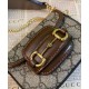 Replicas Gucci Horsebit 1955 Cartera con correa 699760 Café oscuro Baratos España