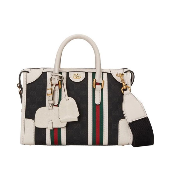 Replicas Bolso pequeño de lona con asa superior Gucci 715772 Crema Baratos España