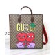 Replicas Gucci Cherry Print Medium Tote 703264 Café oscuro Baratos España