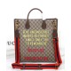 Replicas Gucci Cherry Print Medium Tote 703264 Café oscuro Baratos España