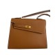 Replicas Hermes Kelly II Sellier 25 Epsom Bolsa de hombro Café claro Baratos España