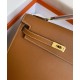 Replicas Hermes Kelly II Sellier 25 Epsom Bolsa de hombro Café claro Baratos España