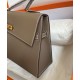 Replicas Hermes Kelly II Sellier 25 Epsom Bolso de Hombro Gris Baratos España