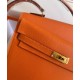 Replicas Hermes Kelly II Sellier 25 Epsom bolso de hombro naranja Baratos España