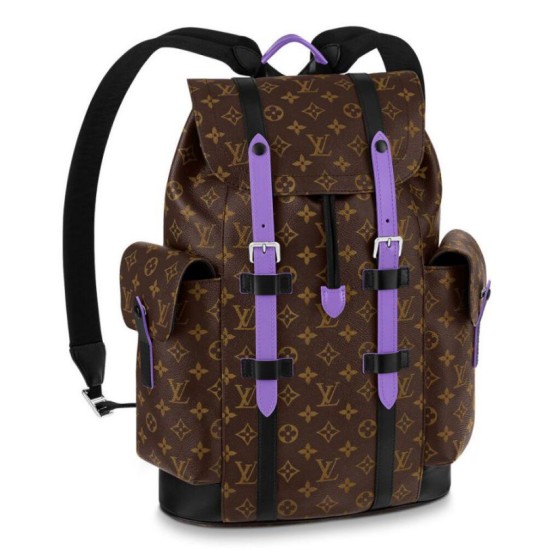 Replicas Mochila Louis Vuitton Christopher MM M46272 Púrpura Baratos España