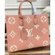 Replicas Bolso Louis Vuitton Onthego MM M46286 Melocotón Baratos España