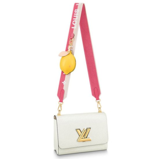 Replicas Bolso Louis Vuitton Twist MM M20681 Crema Baratos España