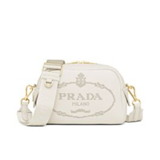 Replicas Prada Bandolera 1BH187 Crema Baratos España