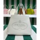 Replicas Prada Bolso Tote Mediano 1BG384 Crema Baratos España