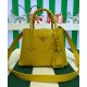 Replicas Prada Double Saffiano Mini Bolso Amarillo Baratos España