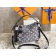 Replicas Bolso baúl lateral Louis Vuitton en denim monograma gris M21460 Baratos España