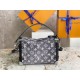 Replicas Bolso baúl lateral Louis Vuitton en denim monograma gris M21460 Baratos España