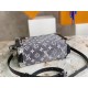 Replicas Bolso baúl lateral Louis Vuitton en denim monograma gris M21460 Baratos España