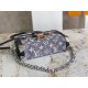 Replicas Bolso Louis Vuitton Petite Malle en denim monograma gris M21462 Baratos España