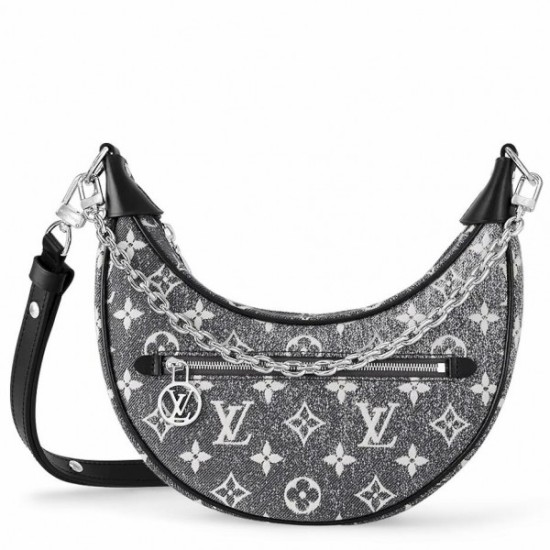 Replicas Bolso Louis Vuitton Loop en denim monograma gris M21752 Baratos España