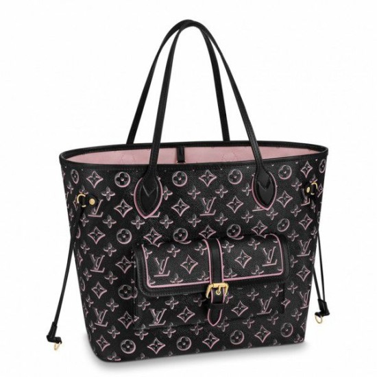 Replicas Bolso Louis Vuitton Neverfull MM Black Monogram Canvas M46137 Baratos España