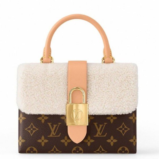 Replicas Bolso Locky BB de Louis Vuitton Lona Monogram con piel de oveja M46318 Baratos España