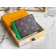 Replicas Monedero múltiple Louis Vuitton Monogram Macassar Canvas M81537 Baratos España