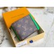 Replicas Monedero múltiple Louis Vuitton Monogram Macassar Canvas M81537 Baratos España