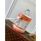 Replicas Louis Vuitton LV Paint Can Bag Lona naranja y blanca M81590 Baratos España