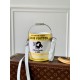 Replicas Louis Vuitton LV Paint Can Bag Lona amarilla y blanca M81593 Baratos España