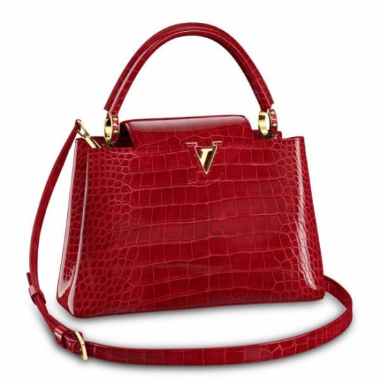 Replicas Bolso Louis Vuitton Capucines MM Cocodrilo Relieve N94019 Baratos España