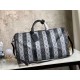 Falsa Louis Vuitton Keepall Bandouliere 55 rayas con monograma Eclipse M45966 Imitacion