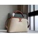 Falsa Bolso Louis Vuitton Capucines MM en lona M57361 Imitacion