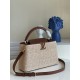 Falsa Bolso Louis Vuitton Capucines MM en rafia trenzada M57649 Imitacion