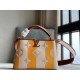 Falsa Bolso BB Louis Vuitton Capucines en lona a rayas M57651 Imitacion