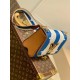 Falsa Bolso Louis Vuitton Twist MM en lona a rayas M57659 Imitacion