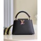 Falsa Bolso Louis Vuitton Capucines MM en cuero negro M57672 Imitacion