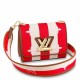 Falsa Bolso Louis Vuitton Twist PM en lona a rayas M57722 Imitacion