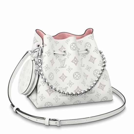 Falsa Bolso Louis Vuitton Bella en cuero Mahina blanco M58480 Imitacion