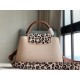 Falsa Bolso Louis Vuitton Capucines MM con estampado de leopardo M58575 Imitacion