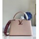 Falsa Bolso Louis Vuitton Capucines MM en cuero bicolor M58610 Imitacion