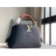 Falsa Bolso Louis Vuitton Capucines MM en cuero negro M59020 Imitacion