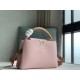 Falsa Bolso Louis Vuitton Capucines BB en cuero rosa M59061 Imitacion