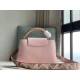 Falsa Bolso Louis Vuitton Capucines BB en cuero rosa M59061 Imitacion