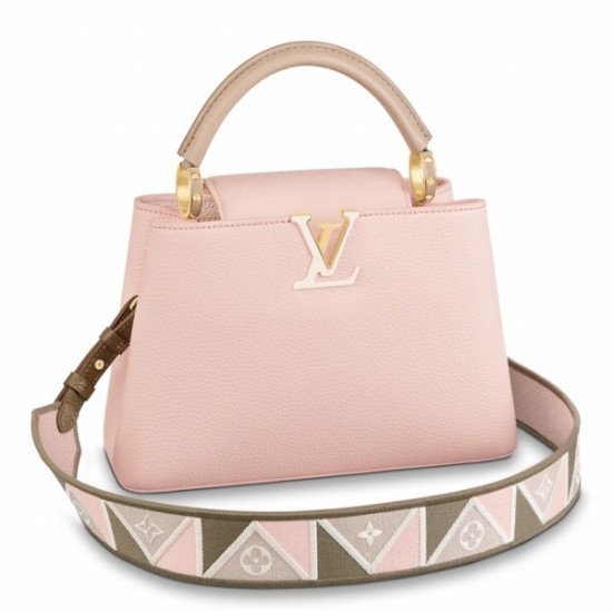 Falsa Bolso Louis Vuitton Capucines BB en cuero rosa M59061 Imitacion