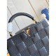 Falsa Bolso Louis Vuitton Capucines BB en piel de cordero negra Damier M59225 Imitacion