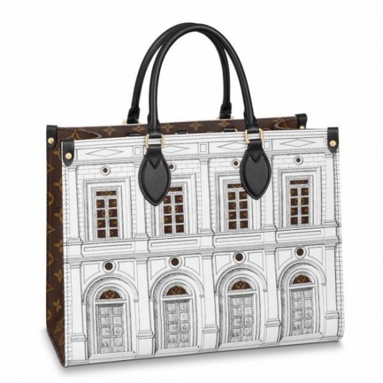 Falsa Louis Vuitton OnTheGo MM Architettura Tote M59264 Imitacion