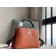 Falsa Bolso Louis Vuitton Capucines BB en cuero marrón M59266 Imitacion