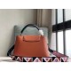 Falsa Bolso Louis Vuitton Capucines BB en cuero marrón M59266 Imitacion