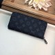 Falsa Louis Vuitton Billetera Zippy Vertical Monogram Eclipse M62295 Imitacion