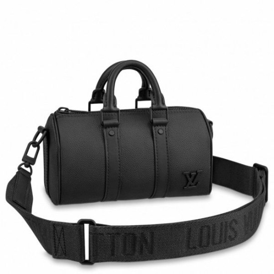 Falsa Bolso Louis Vuitton Keepall XS Cuero Aerogram negro M80950 Imitacion