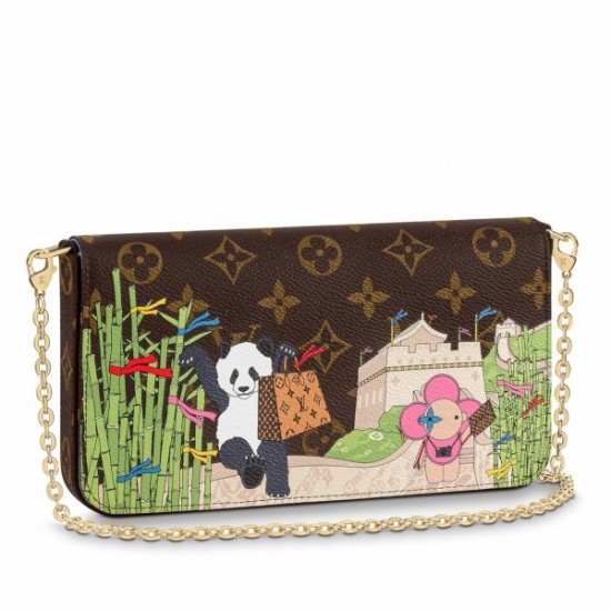 Falsa Louis Vuitton Felicie Pochette Monogram Vivienne M80992 Imitacion